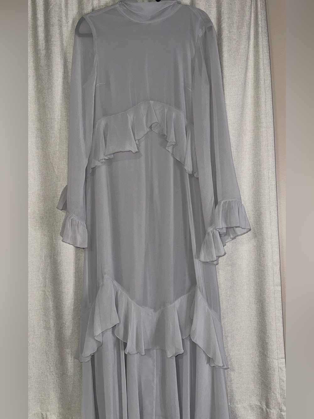 ASOS Soft Blue Ruffle Maxi Dress - Picture 3 of 3